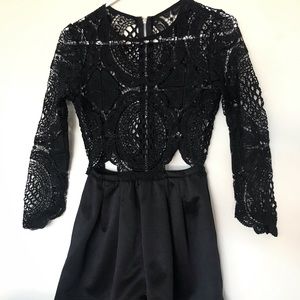 Black lacy romper